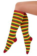 Lange Sokken Rood Geel Groen 36 37 38 39 40 41 Carnaval Limb, Kleding | Dames, Nieuw, Ophalen of Verzenden