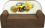Kinder slaapbank - sofa - bruin - logeermatras - 85 x 60..., Ophalen of Verzenden, Nieuw