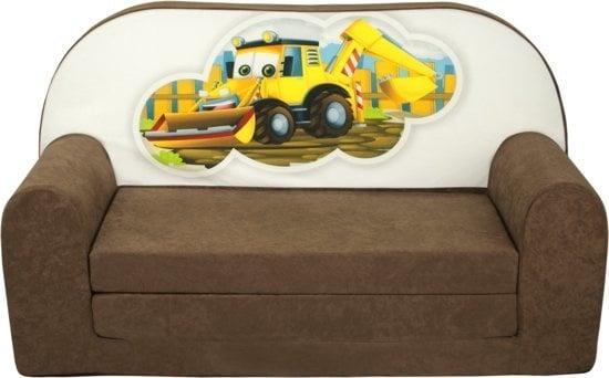 Kinder slaapbank - sofa - bruin - logeermatras - 85 x 60..., Kinderen en Baby's, Kinderkamer | Tafels en Stoelen, Nieuw, Ophalen of Verzenden
