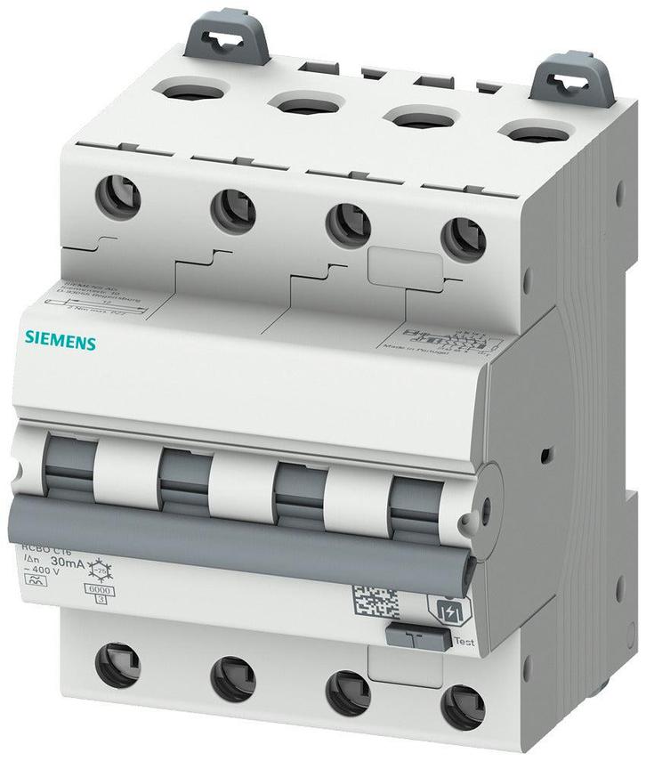 Disjoncteur RCBO 4P Siemens 16A 30mA Type A 6kA -, Doe-het-zelf en Bouw, Elektriciteit en Kabels, Verzenden