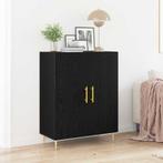 vidaXL Dressoir Zwart eiken 69.5 x 34 x 90 cm Bewerkt hout, Huis en Inrichting, Verzenden, Nieuw