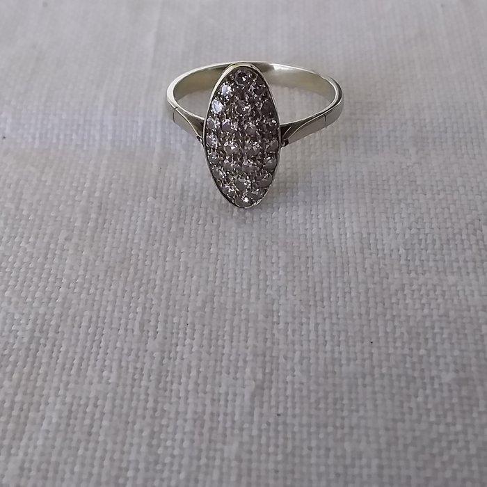 Ring - 18 karaat Witgoud, Handtassen en Accessoires, Ringen