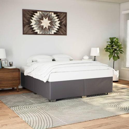 vidaXL Bedframe kunstleer grijs 180x200 cm, Huis en Inrichting, Slaapkamer | Bedden, Nieuw, Verzenden