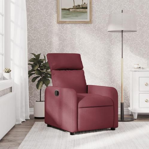 vidaXL Fauteuil verstelbaar stof wijnrood, Huis en Inrichting, Fauteuils, Nieuw, Verzenden