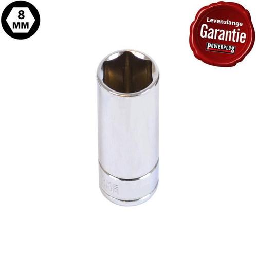 Metrische lange dop 1/4 inch – 8 mm. zeskant dop – 5 cm., Doe-het-zelf en Bouw, Gereedschapskisten, Ophalen of Verzenden