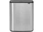 Brabantia Bo Touch Bin - Prullenbak - 60 liter - Matt Steel, Huis en Inrichting, Verzenden, Zo goed als nieuw