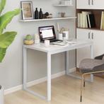 vidaXL Computerbureau 110x60x73 cm spaanplaat wit, Huis en Inrichting, Verzenden, Nieuw