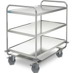 Serveerwagen | RVS | 3 Niveaus (1000x600) | Zware Belasting, Verzenden, Nieuw in verpakking