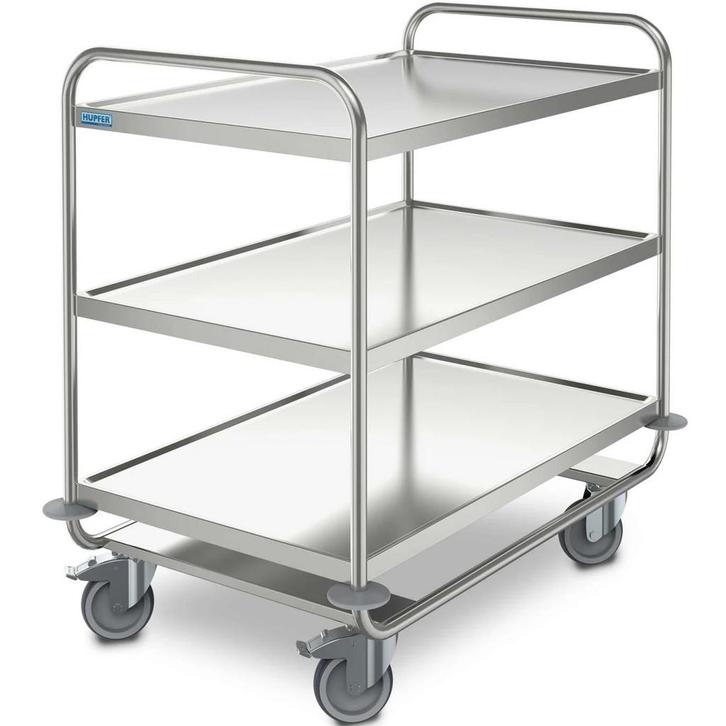 Serveerwagen | RVS | 3 Niveaus (1000x600) | Zware Belasting, Zakelijke goederen, Horeca | Keukenapparatuur, Nieuw in verpakking
