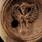 Oud-Romeins - Olielamp met decor - Zeemeermin -, Antiek en Kunst