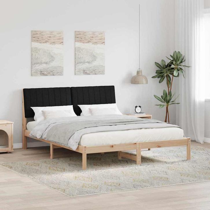 vidaXL Bedframe met hoofdeinde Bruin 150 x 200 cm Massief, Huis en Inrichting, Slaapkamer | Bedden, Nieuw, Verzenden