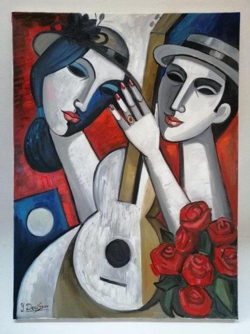 Yuri Denissov (1962) - Moonlight serenade. Large. Œuvre, Antiek en Kunst, Kunst | Schilderijen | Modern