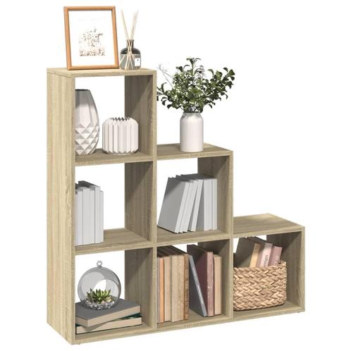 vidaXL Kamerscherm / boekenkast 3-laags 99x29x99 cm hout, Huis en Inrichting, Kasten | Boekenkasten, Nieuw, Verzenden