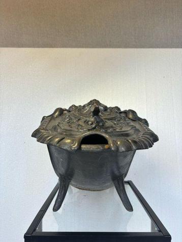 Antique Récipient - Rare poêle à charbon en fonte française