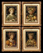 Lijst (4) - Verguld hout - Een set van vier kaders