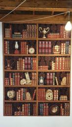 Wandtapijt met antieke boekenkast - 190x140cm - Grote, Antiek en Kunst