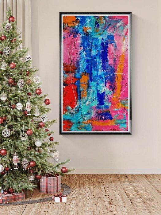 Luc Mora - Sensory journey unique abstract canvas - XXL, Antiek en Kunst, Kunst | Designobjecten