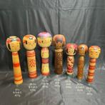 7 regionale Kokeshi-poppen – ondertekend door gerenommeerde