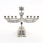 J. Gelderblom Chanoeka Judaïca Kandelaar - Hannouca - Argent, Antiek en Kunst