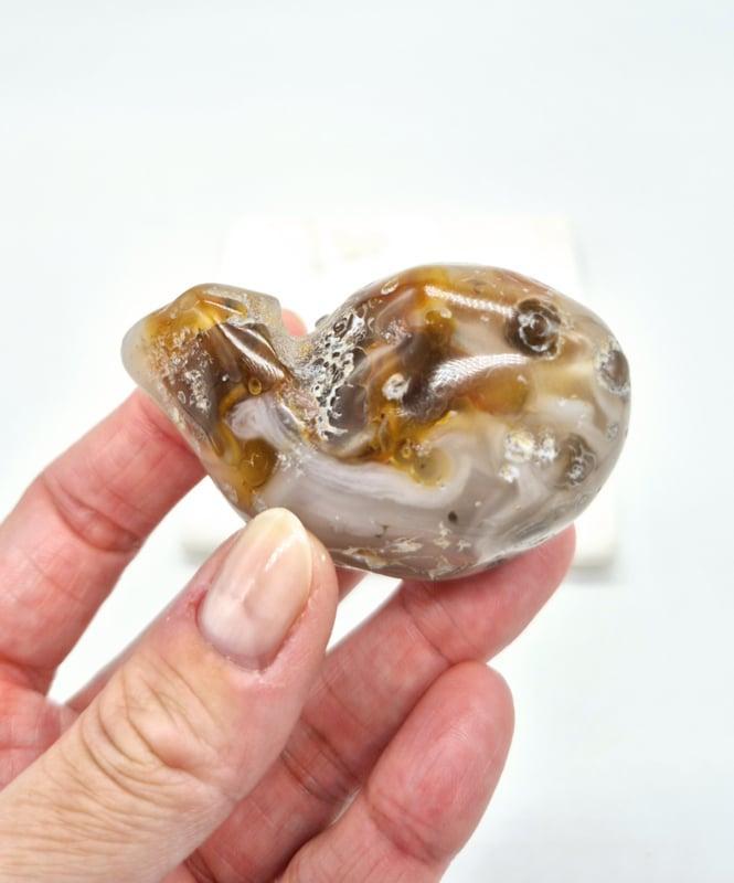 Water agaat - Enhydro Agaat (zie filmpje), Handtassen en Accessoires, Edelstenen, Ophalen of Verzenden