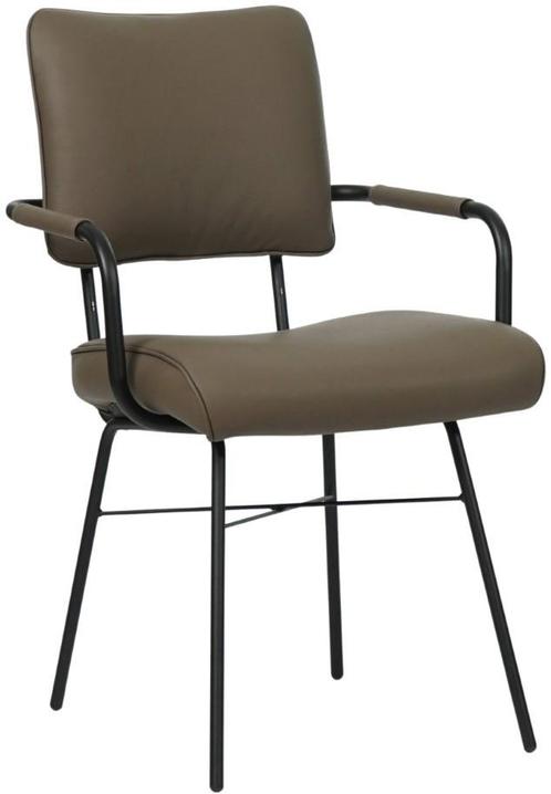 Bruine leren industriële design eetkamerstoel - Toledo Leer, Huis en Inrichting, Stoelen, Overige kleuren, Eén, Nieuw, Leer, Ophalen of Verzenden