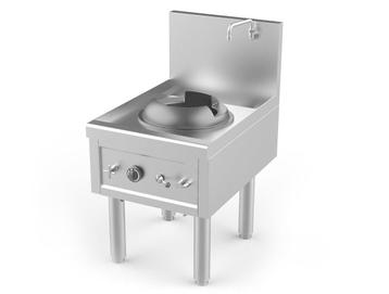 Wokfornuis | Gas | 1 Brander Ø280mm | 27.5kW |, Verzenden