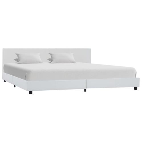 vidaXL Bedframe kunstleer wit 180x200 cm, Huis en Inrichting, Slaapkamer | Bedden, Nieuw, Verzenden