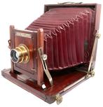 Gian Battista Mignone Red Mahogany wooden 24x24cm italian