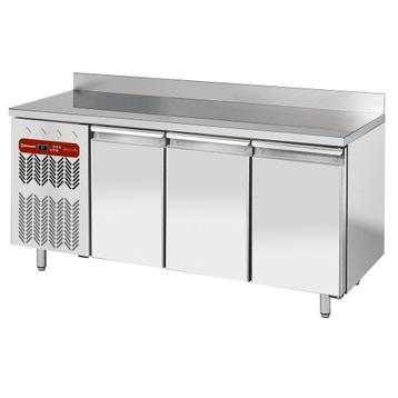 Geventileerde koeltafel "muraal", 3 deuren GN 1/1, 405 Lit., Verzenden