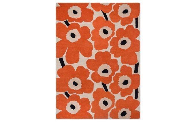 Brink en Campman - Marimekko - Unikko Orange Red -, Huis en Inrichting, Stoffering | Tapijten en Vloerkleden