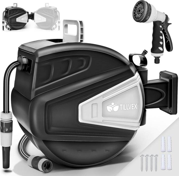 Wandslangenbox - Tuinslanghaspel - Tuinslang met haspel - 20, Tuin en Terras, Tuinslangen, Nieuw, Verzenden