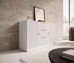 Meubella Dressoir Tavares wit 118 cm goud, Huis en Inrichting, Kasten | Dressoirs, Verzenden, Nieuw, 25 tot 50 cm, 100 tot 150 cm