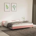 vidaXL Cadre de lit avec tête de lit Rose 160x200 cm, Neuf, Verzenden