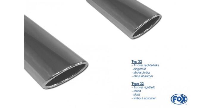 FOX Opel Corsa D - Sportheck en OPC Line einddemper uitgang, Autos : Pièces & Accessoires, Systèmes d'échappement, Envoi