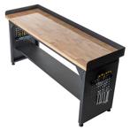 Datona Werkbank PRO met eiken werkblad en legbord - 200 cm, Doe-het-zelf en Bouw, Ophalen of Verzenden, Nieuw