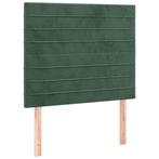 Donkergroen fluweel hoofdbord 2 st 100cm | Retour Deal, Verzenden, Klassiek, Nieuw, Stof