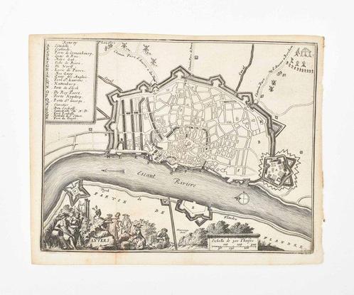 België - Bergen / Arras; Braun & Hogenberg - Mons / Arras, Boeken, Atlassen en Landkaarten