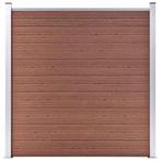 vidaXL Schutting 180x186 cm HKC bruin, Tuin en Terras, Verzenden, Nieuw