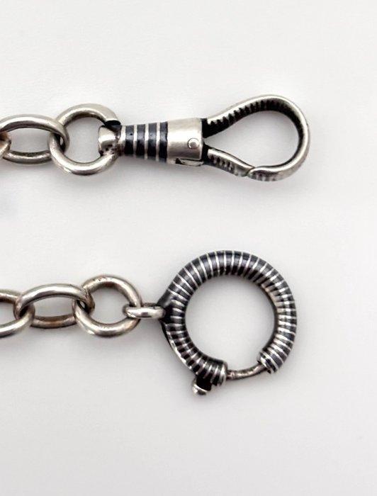 800 zilver, niëllo - Ketting - Zakhorlogeketting, Handtassen en Accessoires, Horloges | Heren
