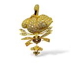 Broche - 18 karaat Geel goud, 18 karaats geel goud, met, Handtassen en Accessoires, Antieke sieraden