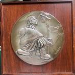 Giacomo Manzù - sculptuur, Pastorale - 28 cm - Zilverbrons, Antiek en Kunst