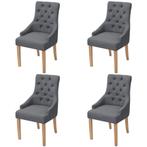 vidaXL Chaises à manger lot de 4 gris foncé tissu, Verzenden, Neuf