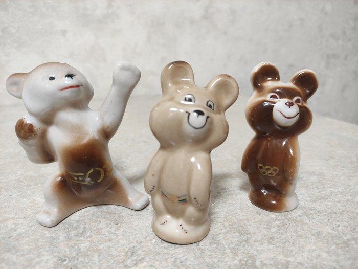Verzameling beeldjes. Olympische beren. 3 stuks. Keramiek., Verzamelen, Overige Verzamelen