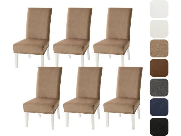 Veiling - Set van 6 eetkamer stoelhoezen Kaki, Huis en Inrichting, Stoelen, Nieuw