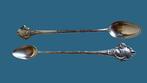 Lepel (2) - Zilver - Paar cocktaillepels, Antiek en Kunst