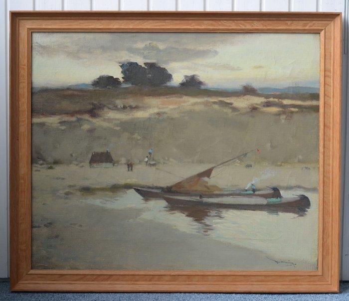 Ype Wenning (1879-1959) - NO RESERVE - Landschap met een, Antiek en Kunst, Kunst | Schilderijen | Klassiek