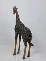 Sculpture, Giraffa in legno dipinta a mano - 50 cm - Bois, Antiek en Kunst