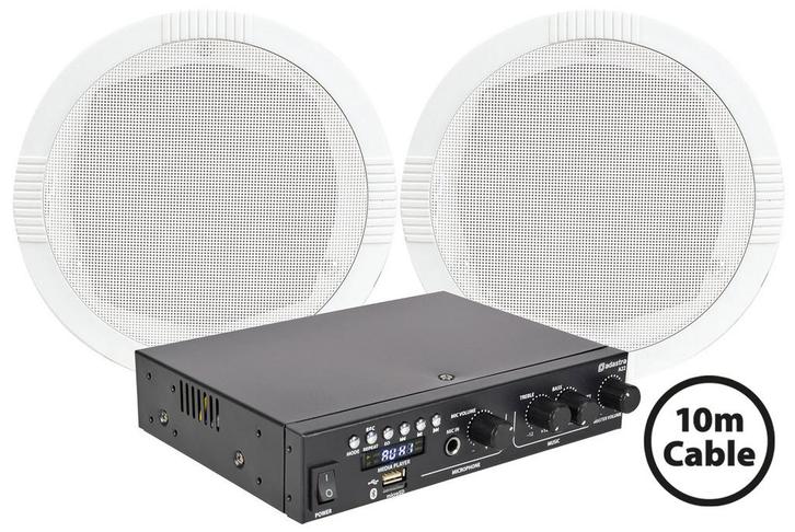 Achtergrond Muziek Set Met  2 Inbouw Speakers, Muziek en Instrumenten, Microfoons