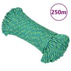 vidaXL Boottouw 5 mm 250 m polypropyleen groen, Verzenden, Nieuw