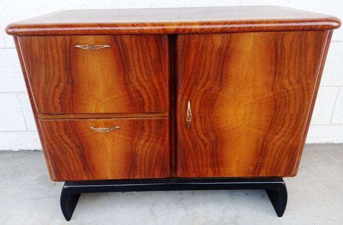 Armoire - Ronce de noyer, Verre - bar mobile, Antiquités & Art, Art | Objets design